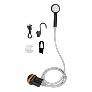 1 - Kit de ducha exterior recargable por USB con bomba de inmersión para camping, furgoneta y exteriores